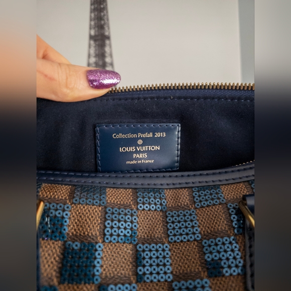 Louis Vuitton Paillettes Damier Ebene Speedy 30 w/Dustbag, Lock and Keys - Picture 13 of 17